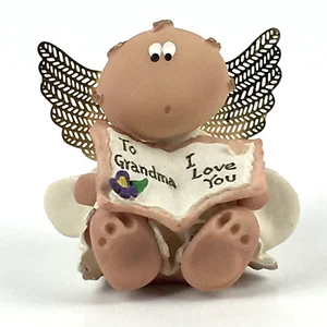 KIRKS ANGEL CHEEKS FIGURINE CHERUB ORNAMENT TO GRANDMA I LOVE YOU 2001 Gift - Picture 1 of 12
