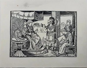 Dibujo Ilustración Tinta Max Radler Simplicissimus Escena romana - Imagen 1 de 7