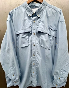 LL Bean Tropicwear Hemd Herren XXXL Blau Langarm UPF Belüftet Fisch Wandern Camp - Bild 1 von 10