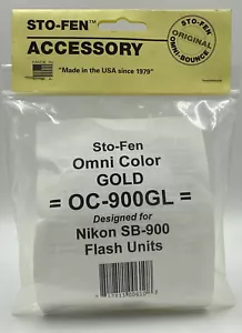 BRAND NEW Sto-Fen Omni Color Gold OC-900GL for Nikon SB-900 Flash Units - Picture 1 of 9