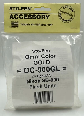 BRAND NEW Sto-Fen Omni Color Gold OC-900GL for Nikon SB-900 Flash Units - Image 1 of 4