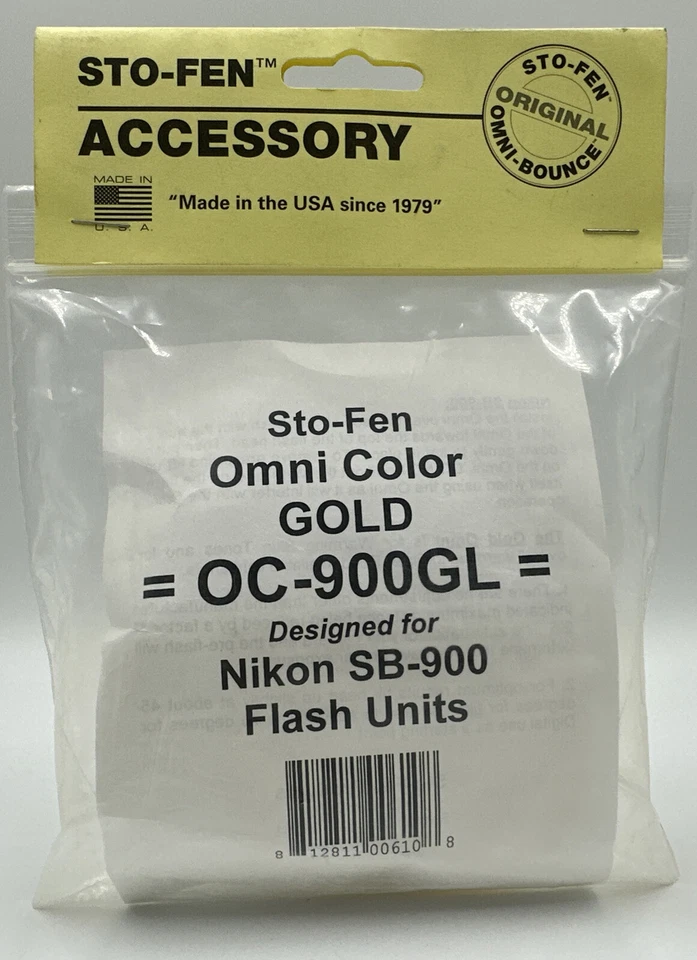 BRAND NEW Sto-Fen Omni Color Gold OC-900GL for Nikon SB-900 Flash Units - Image 1 of 4
