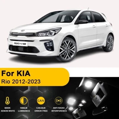 9x Kit de luces LED interiores para Kia Rio 2012-2022 2023 UB bombillas domo blancas  Foto 1 de 4