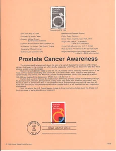 #9919 33c Prostate Cancer Stamp #3315 - Souvenir Page - Picture 1 of 1