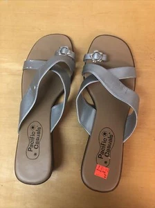 PREOWNED Pacific Casual’s Gray WEDGE SANDLES SIZE 9. (44/5) - Picture 1 of 6