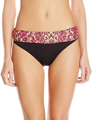 Braguitas de bikini Kenneth Cole X-Large negras rosas Glo faja floral hipster XL NUEVAS CON ETIQUETAS Foto 1 de 3