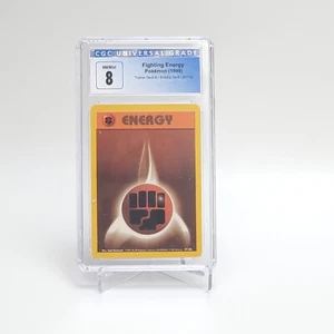 Rare 1999 Pokemon Trainer Deck A Brock's Deck - FIGHTING ENERGY 97/102 CGC 8.0 - Picture 1 of 6