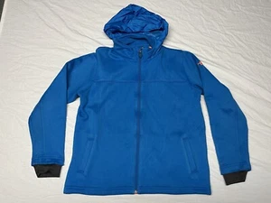 Under Armour Storm Softshell Jacket Youth Size Large Blue Collapsible Hood - Picture 1 of 15
