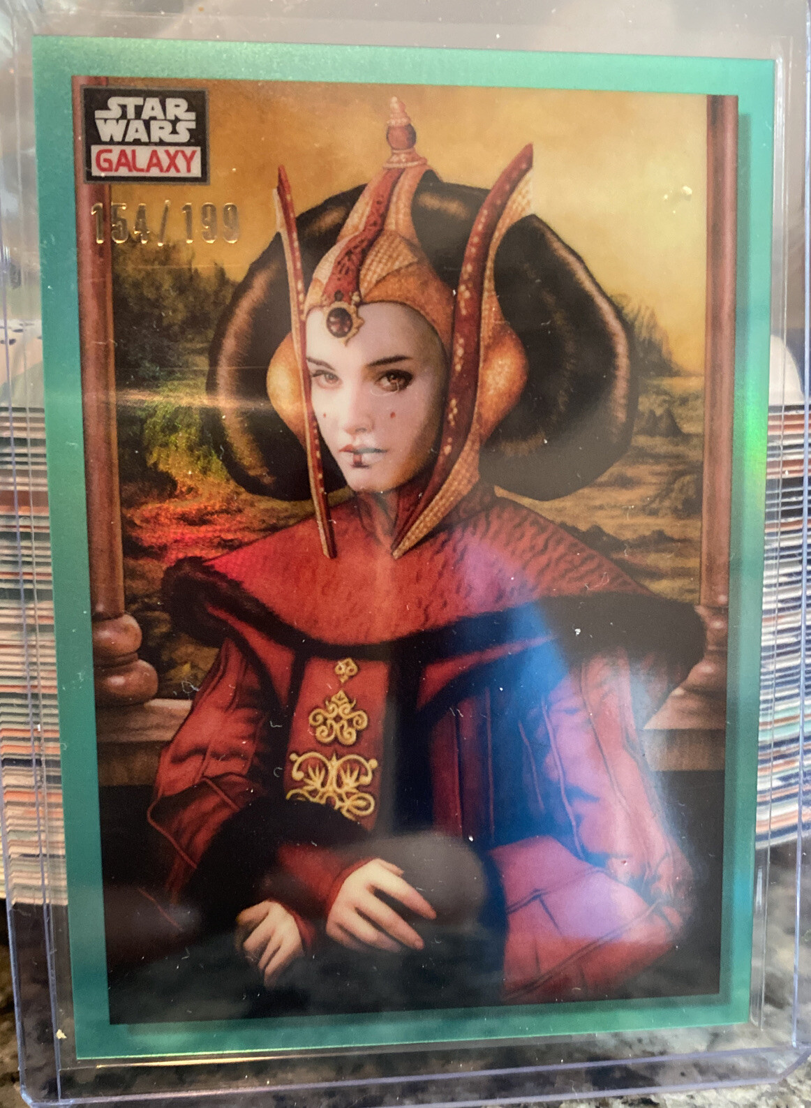 2023 Topps Star Wars Galaxy Chrome A QUEEN IN PORTRAIT #50 /199 Aqua Refractor