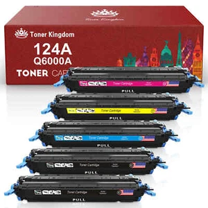 Toner Cartridges Lot For HP Color LaserJet 2600n 2605dn 1600 CM1015 mfp 124A - Picture 1 of 11