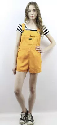 Vintage 1970s Sanforized Turtle Bax Juniors 13/14 Yellow Overalls Shorts Jumper - Image 1 of 4