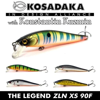 KOSADAKA THE LEGEND ZLN XS 90F FLOATING FISHING BAIT MINNOW LURE 90mm 11g - Photo 1/4