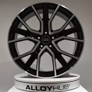 ORIGINAL AUDI Q5 SQ5 80A 20" PULGADAS 15 RADIOS NEGRO/DIAMANTE RUEDA DE ALEACIÓN GIRADA X1 - Imagen 1 de 3