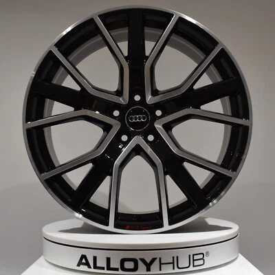 RUEDA DE ALEACIÓN ORIGINAL AUDI Q5 SQ5 80A 20" PULGADAS 15 RADIOS NEGRA/DIAMANTE TORNEADA X1 Foto 1 de 3