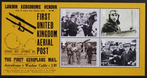 GB GR BRITAIN 2011  Aerial Post Mini Sheet Mint NH S/S Cover