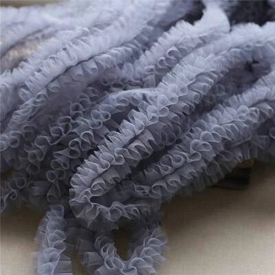 Отделка кружева ленты прививки шитья DIY ширина марля плиссированные платье свадьбы 1 ярд - Изображение 1 из 4