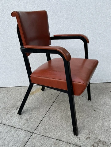 Mid-Century Modern Royal Metal Office Chairs | Heavy Steel + Vinyl | 100% Great Cover