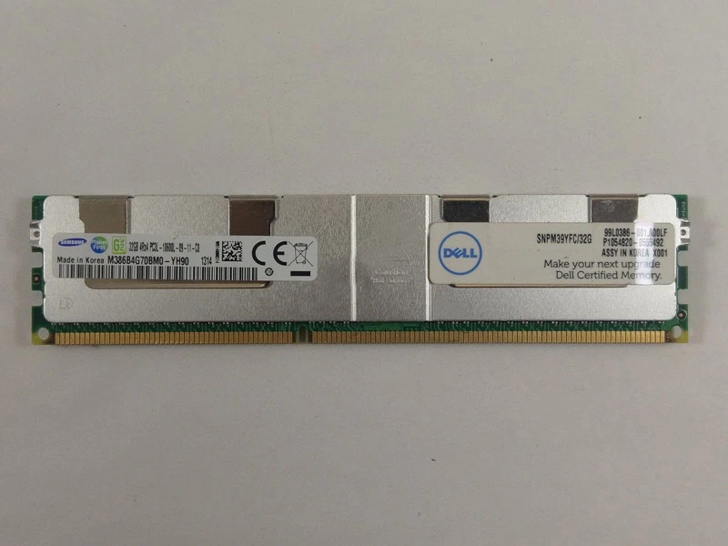 Dell SNPM39YFC/32G 32GB (1x32GB) PC3L-10600L 4Rx4 Memory R620 R720 R720xd M620 - Image 1 of 1