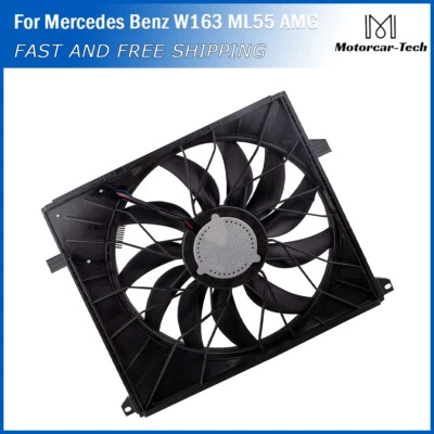 Ventilador de refrigeración del radiador sin escobillas para 2000 2001 2002 03 Mercedes Benz W163 ML55 AMG Foto 1 de 4