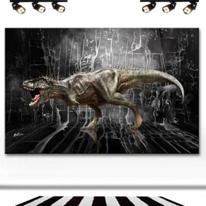 Dinosaurier Abstraktes Bilder Leinwand Wandbild Kunst Modern XXL 3923 A - Bild 1 von 6