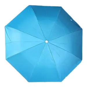 Ombrello Pieghevole Colore Blu Cielo E Argento Con Manico Colore I463 - Foto 1 di 5