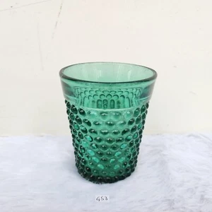Antique Bubble Design Green Color Glass Tumbler Japan Original Collectible GT231 - Picture 1 of 9