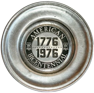 American Bicentennial Pewter Plate Liberty Bell 1776 1976 Old Mill Lancaster PA - Picture 1 of 7