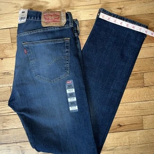 NWT Levis 501 Stretch 93’Straight Blue Denim Jeans Size 34W/ 33 L ( Tag 34x 34) - Picture 1 of 14