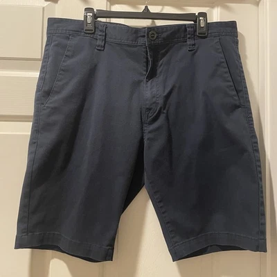 Volcom Chino Shorts Mens Size 36 True To This Navy Blue Flat Front Straight Leg - Image 1 of 4
