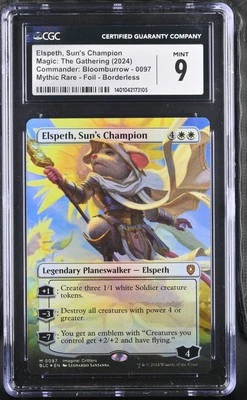 ELSPETH, SUN'S CHAMPION Bloomburrow Borderless Foil CGC 9 MTG [Nostalgium] - Image 1 of 2