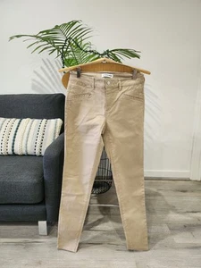 Country Road Sateen Jeans 8 Worn Once Stone Light Camel Skinny Pants Ankle CR - Picture 1 of 7