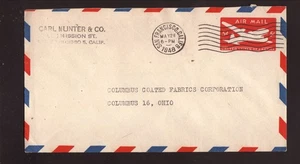 San Francisco California Macine Cancel 1948 Air Mail Cover to Columbus Ohio - Picture 1 of 1