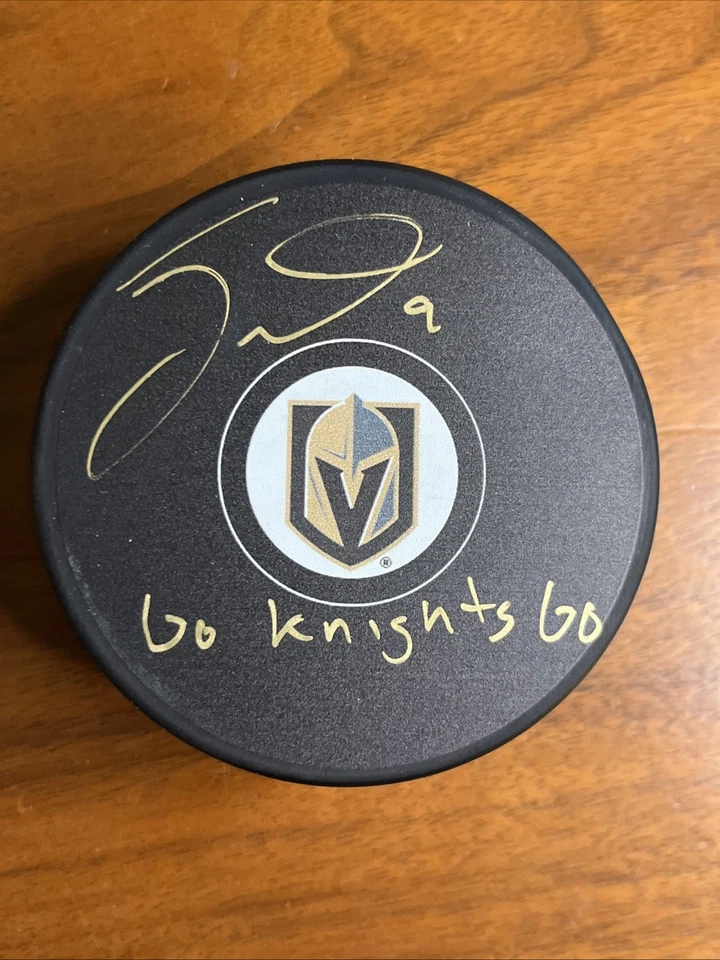 Jack Eichel Signed Puck “Go Knights Go” Fanatics Vegas Golden Knights Authentic - Image 1 of 4