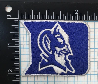 DUKE BLUE DEVILS NCAA COLLEGE VINTAGE 2.5" WHITE BORDER TEAM LOGO PATCH D12 - Image 1 of 2