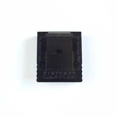 Tarjeta de memoria Nintendo GameCube 59 bloques DOL-008 *Usada* negra transparente a humo Foto 1 de 2