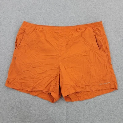 Pantalones Cortos Columbia Para Hombre XL Naranja Chino 100% Nylon Bolsillos PFG Foto 1 de 4