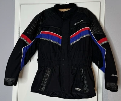 Polaris Snowmobile Jacket Vintage Hi Performance Sz L Mulit Pockets Leather Trim - Image 1 of 4