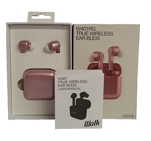 Auriculares inalámbricos Walk W401RG True Wireless Earbuds oro rosa nuevos - Imagen 1 de 5
