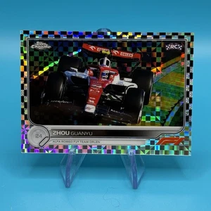 2022 Topps Chrome Formula 1 F1 #67 Zhou Guanyu RC Checker Refractor - Picture 1 of 2