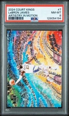2024-25 Panini Court Kings 7 LeBron James Artistry In Motion PSA 8 - Image 1 of 3
