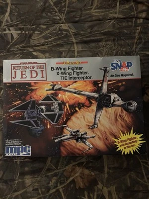 Star Wars B-Wing X-Wing Tie Interceptor Model Kit ROTJ It’s a Snap MPC ERTL 8912 - Image 1 of 4