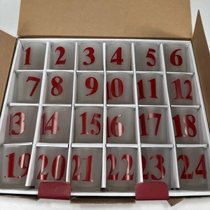 Juego de 24 portavelas votivas de Adviento Pottery Barn decoración navideña de vidrio esmerilado - Imagen 1 de 10