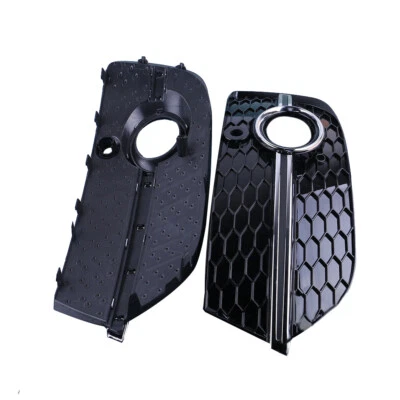 Cubierta de rejilla de luz antiniebla cromada para parachoques delantero 2 piezas para AUDI Q3 2013+ Facelift Foto 1 de 4