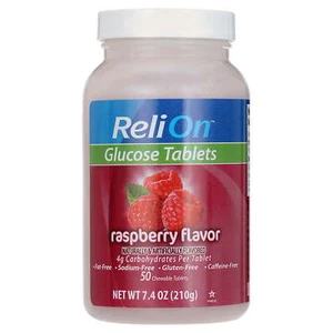 ReliOn Glucose Tablets, Raspberry Flavor, 50 Count - Picture 1 of 3