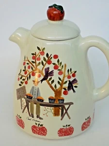 Carol Endres Spirit of Folk Vintage pitcher with lid--1997 Enesco Amish design  - Picture 1 of 8