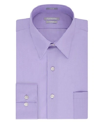 Camisa de vestir Van Heusen ajustada de popelina sin arrugas manga larga 20F8331, lavanda Foto 1 de 1
