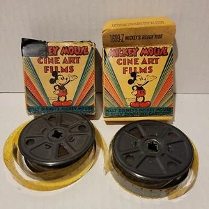 2 Disney Mickey Mouse CINE ART Filme Mickey's Rough Ride / The Crafty Crow - Bild 1 von 7