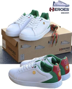 Donna + Unisex HEROES Sneakers Tennis Bianco Verde Portogallo Sport Gr.37 Fino - Imagen 1 de 9
