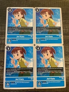x4 Jeri Kato EX2-058 U Playset Digimon TCG Digital Hazard - Picture 1 of 1