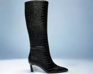 Steve Madden Womens Black Lavan Kitten Heel Pointed Toe Dress Boots Size 9.5 NIB - Picture 1 of 4
